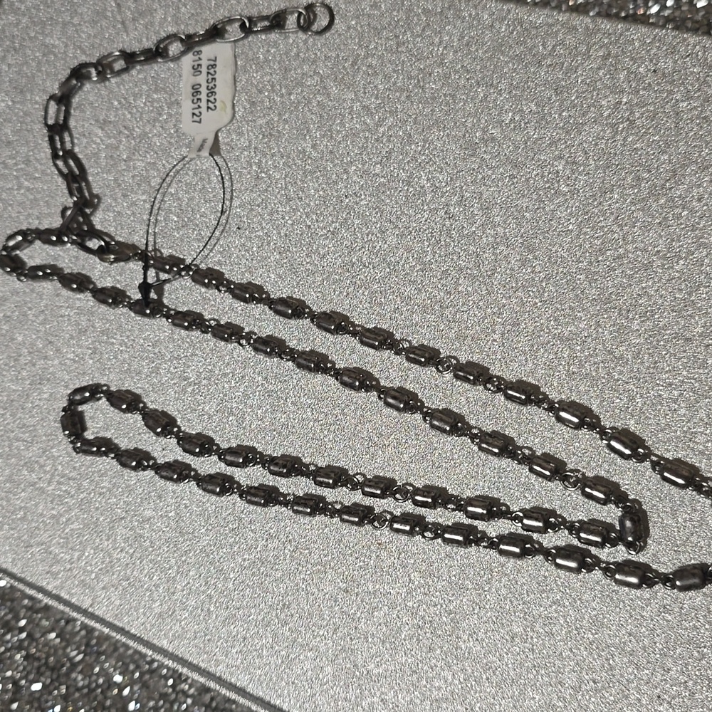 🧚‍♀️Free People RARE Gunmetal Belly Chain Or Long Link Necklace NWT